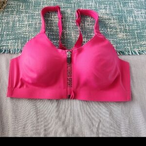 Victoria's Secret Sport Hot Pink Front-Zip Support Bra